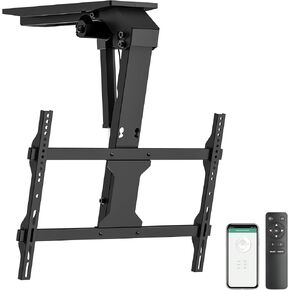 ynVISION.DESIGN Motorized Smart Electric TV Ceiling Mount for Flat and Pitched Ceilings | Max Vesa 600 x 400 | TV from 37"-75" | Up to 99 lbs