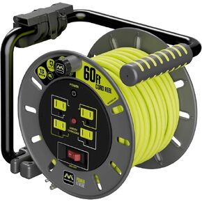 60ft Cord Reel + Cord Reel Wall Mount