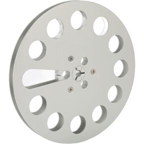 1/4 7 Inch Empty Tape Reel, 11 Holes Universal Open Reel Sound Tape Empty Reel, Aluminum Take Up Reel to Reel for Nab