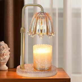 Candle Warmer Lamp with Timer - Electric Candle Wax Melt Warmer with Adjustable Height and Dimmer for Scented Candle Wax, Home Fragrance Décor and House Warming Birthday Gifts for Women Mom