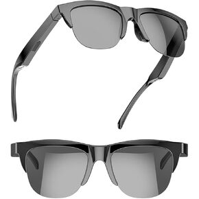 Smart Glasses,Polarized Sunglasses with Bluetooth Speaker,Athletic/Outdoor UV Protection and Voice Control,Unisex - Black