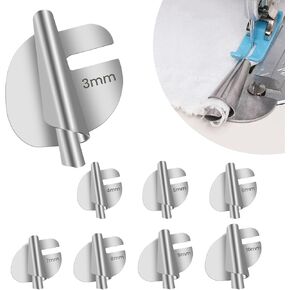 SDTC Tech 8 Pcs Sewing Rolled Hemmer Foot for Sewing Machine, 1 Pcs Sewing Magnetic Seam Guide, 3/4/5/6/7/8/9/10mm 8 Sizes Wide Rolled Hem Presser Foot Set, Universal Sewing Accessories and Tool