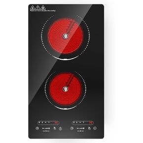 VBGK Single Burner Electric Cooktop,110V 1800W Electric Stove Top with LED Touch Control,Single electric burner 9 Power Levels, 4 hTimer, Safety Lock,Overheat protection