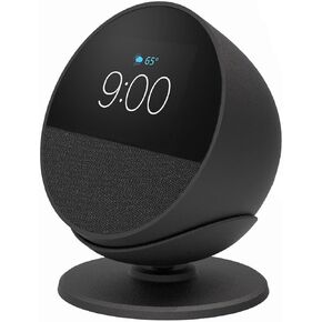 Desktop Stand Holder for All-New Echo Spot (2024 Release), Adjustable Mount Stand Compatible with Amazon Echo Spot, 360 Degree Rotation (Black)