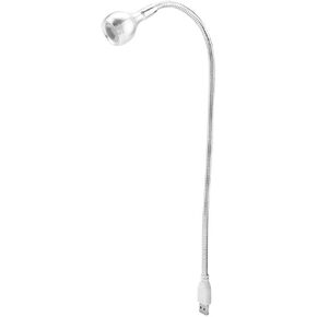 مصباح LED USB ، 1 واط مرن طويل مرنة ، مصباح عمل محمول قابل للتعديل ، مصباح عمل مصباح للعناية بالعيون للضوء في المنزل للدراسة (Silver+Pure White)