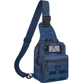 GMAK Tactical Sling Bag for Men, Small Tactical Shoulder Bag Backpack, Outdoor Military Rover Bags Travel Hiking Daypacks, Tactical EDC Crossbody Chest Bag Pack for Hiking, Cycling, Hunting, Black