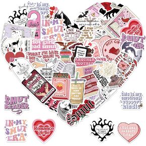 50pcs Fourth Wing Stickers for Water Bottle, Cool Dragon Rider Waterproof Vinyl Decal for Teen Adult Kids Phone Computer Notebook Laptop Travel Case Guitar Skateboard Scrapbook (Fourth Wing)