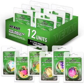 Vexan Glow Walleye Spinner Rig – Worm Harness with Live Bait Rig for Walleye Fishing, Crawler Harness and Fishing Lures (12-Count, Variety Pack)