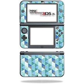 Maysyskins Glossy Glitter Skin for Nintendo New 3DS XL (2015) - Blue Kaleidoscope | واقي ، دائم عالية اللمعان اللمعان النهائي | من السهل تطبيق الأنماط وإزالتها وتغييرها | صنع في الولايات المتحدة