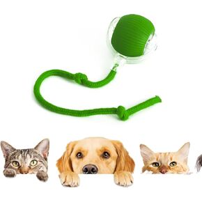 2024 Interactive Rolling Dog Ball, Smart Interactive Rolling Ball Dog Toy, Chewie Viral Rolling Ball, Interactive Electric Toys for Small and Large Dogs and Small Cat Toys (Red)