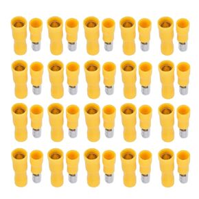 50pcs مجموعة موصل تجعيد طقم معزول من الذكور الرصاصة الأسلاك المحطة الطرفية الأسلاك مثالية للمشاريع الكهربائية DIY القوارب القوارب