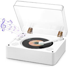 Retro CD Player for Home,Rechargeable CD Player Double 3.5mm Headphones Jack, Vinyl Player Look, for AUX Output, USB Mode, Home Music Player, Wooden by Vangoa