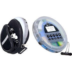 KLIM Nomad CD Player Walkman with Long-Lasting Battery + Portable CD Player Case, Waterproof Carrying Case