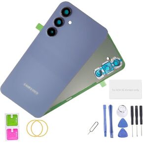 أجزاء بديلة A54 5G للزجاج الخلفي ، Galaxy A546U Glass Housingreplacing Parts مع غطاء عدسة الكاميرا لـ Samsung Galaxy A54 5G (أسود)