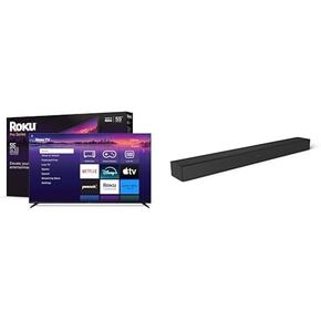Roku Smart TV - 55-Inch Pro Series QLED RokuTV & Wireless Soundbar Bundle
