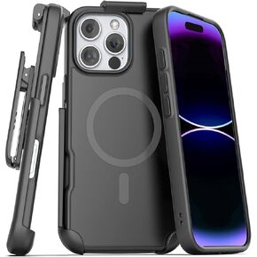 Slimshield المغطاة بحالة مقطع الحزام iPhone 16 مع حافظة الهاتف (متوافقة مع Magsafe) Matte Black (iPhone 16)