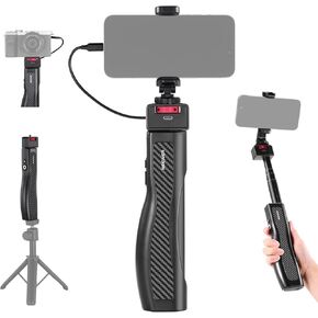 NEEWER 31.5" Rechargeable Selfie Stick with Battery & Remote, 3.7V/3500mAh PD18W Bidirectional Action Camera Phone Extension Pole Stand Power Grip, Compatible with iPhone Samsung GoPro DJI, PA993