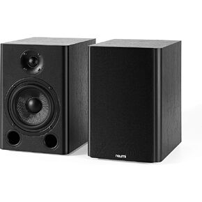 NEUMI BS5 Passive Bookshelf Speakers, 5-Inch Woofer, 1-Inch Tweeter, Dark Wood, 1 Pair (Renewed)