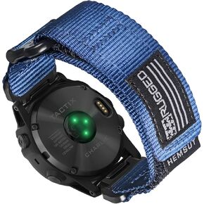فرقة مشاهدة نايلون الرياضية ، حزام عسكري 26 مم متوافق مع غريزة Garmin 3 50 مم/Fenix ​​8 51mm/7x/7x Pro/6x/6x Pro/5x/5x Plus ، Tactix 7 Pro/Delta ، Quatix 6x/5x ، Descent Mk1/Mk2 ، Instration 2x ، foretrex 6x ،