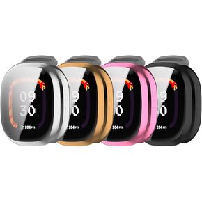4 Pack Compatible for Fitbit Ace LTE TPU Screen Protector Case Full Cover Protective Case Frame Bumper Compatible for Fitbit Ace LTE Smartwatch Accessories (4 Colors B)