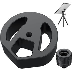 CAMWAY Starlink Mini Tripod Adapter - Aluminum Alloy Tripod Adapter 1/4"-20 and 3/8"-16 Threads, Starlink Mini Satellite Dish Mount Adapter for Universal Tripods/Fixing Clamp on RVs/Camping/Outdoor