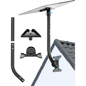 for Starlink Gen 3 Mount, 2025 Upgrade 26" Lengthen 360° Rotatable Adjustable Mounting Pole Accessories Kit Compatible with Star Link V3 Standard Dish, Wall Roof Bracket for Starlink Satellite(Black)