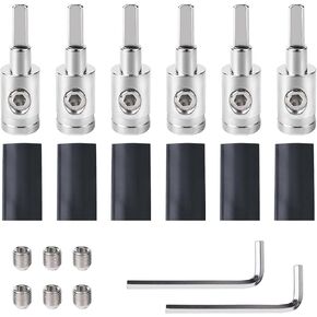 مخفض إدخال AMP 4 Gauge إلى 8 Gauge (6pcs) صوت Stereo Audio AWG PUL POWER LORKER