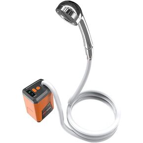 Portable Shower for Camping, Rechargeable Camping Shower with Led Display, Portable Shower for Camping, Beach, Hiking, Outdoor Travelling, Pet Cleaning