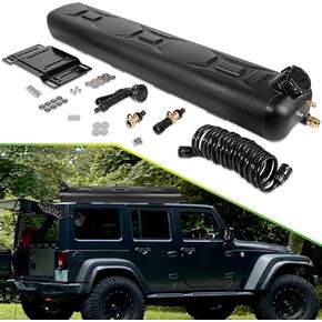 Yoursme 8-Gallon Pressurized Water Tank for Camping Showers, Overlanding and Outdoor Activities Water Supply, Roof Rack Mount Portable Water Storage for Trucks & Off Road Vehicles