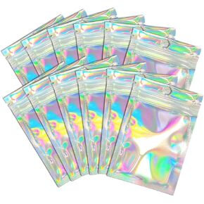 حقيبة حقيبة احباط قابلة لإعادة بيعها [100 pcs] رائعة لتنظيم الحفلات لتخزين الطعام (اللون ثلاثي الأبعاد ، 2.7 × 8.6 بوصة)