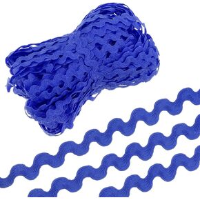 uxcell 29.5 Yard Deep Blue Rick Rack Trim 5mm Wave Bending Fringe Trim Lace Ribbon RIC Rac Trim Polypropylene Fabric Ribbon Trim for Sewing DIY Crafts Clothes Gift Wrapping Home Decor