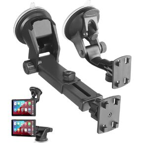 Carplay Mount,2Pcs Carplay Screen Mount for Carpuride,Car Play Monitor Stand,Universal Dashboard Suction Cup Bracket for Apple Carplay,Portable Car Stereo Mount,Rear View Backup Camera Monitor Mount