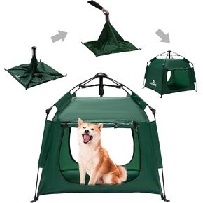 Outdoor Waterproof Pet Automatic Camping Tent, Pop up Cave Bed for Indoor Cats and Small Dogs, Portable Cat House Dog House, Sky Blue.