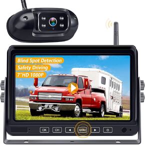 Wireless Backup Camera for RV and Trailer – 1080P HD, Night Vision, IP69 Waterproof – Easy Install, 7-Inch Display, 4-Channel, Blind Spot Detection, Compatible with Furrion by Befumly