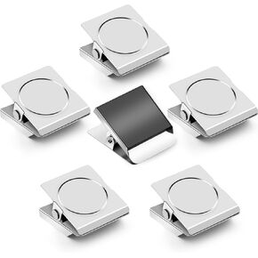 Grtard 12 Pack Magnetic Clips Fridge Magnet Clips, Strong Clips Magnets for Whiteboard, Heavy Duty Magnetic Clips Refrigerator Whiteboard Magnets for Fridge, Classroom, Office and Home