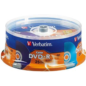 Verbatim® Life Series DVD-R Discs, Assorted Colors, Pack Of 25
