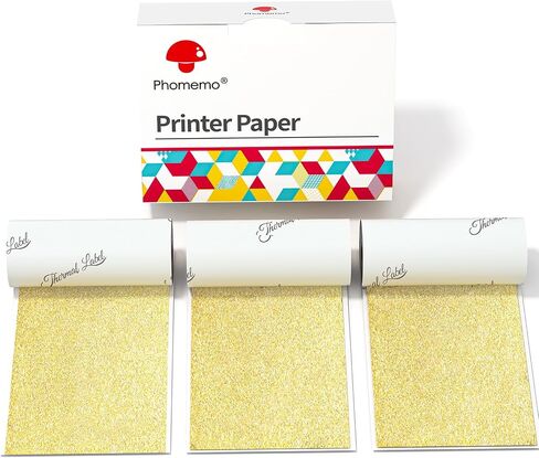Phomemo Printer White Adhesive Thermal Sticker Paper, 50mm x 3.5m Compatible With Phomemo Q02/T02/M832/M02/M02 Pro/M02S/M04S Thermal Printer, Black on White, Keep for 2 Years, 3 Rolls in Saudi Arabia