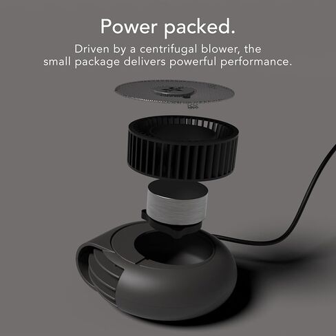 Vornado PEBL PAK Portable Desk Fan مع Carry Case ، وقاعدة مدعومة ، وقاعدة مغناطيسية ، وتدفق هواء قابل للتعديل ، أو تبريد موضعي ، أو إعدادات سرعتين ، ومحول الجدار ، أو مثالي للمنزل أو المكتب أو السفر in Kuwait