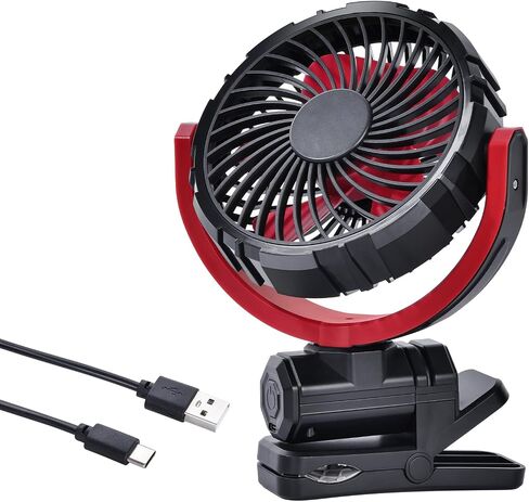 Car Fan 5V USB Small Clip on Sun Visor Fan for Front/Rear Seat, 2000mAh Rechargeable Battery Powered Quiet Personal Cooling Fans That Blow Cold Air, for Vehicle, Van, Suv, Rv, Truck, Camping in Saudi Arabia