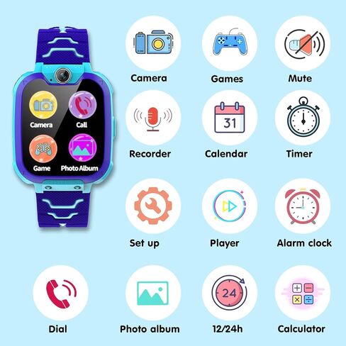 Smart Watch for Kids - Kids Smart Watch with Camera Music Player 16 Games, Kids Watch Toddler Toys Educational Toys Birthday in Saudi Arabia