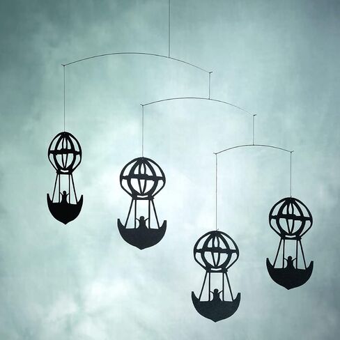 Balloon 3 Hanging Nursery Mobile - 18 Inches - High Quality - Handmade in Denmark by Flensted in Saudi Arabia