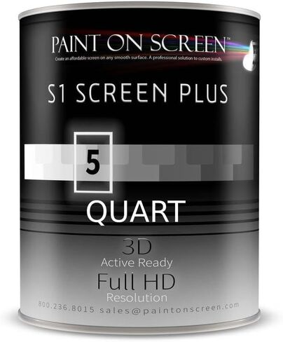 S1 Ultimate Contrast Projector Screen Paint | Single-Coat Projector Screen Paint For Perfect 1080 HD & 4K UHD Clarity | Designed For High-End Home Entertainment Spaces | 1 Gallon in Kuwait