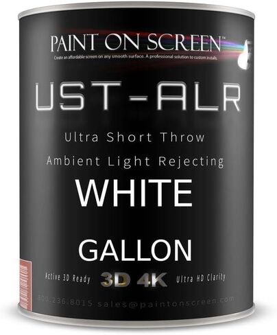 S1 Ultimate Contrast Projector Screen Paint | Single-Coat Projector Screen Paint For Perfect 1080 HD & 4K UHD Clarity | Designed For High-End Home Entertainment Spaces | 1 Gallon in Kuwait