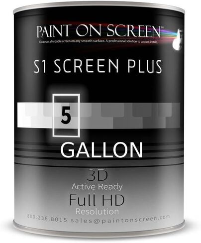 S1 Ultimate Contrast Projector Screen Paint | Single-Coat Projector Screen Paint For Perfect 1080 HD & 4K UHD Clarity | Designed For High-End Home Entertainment Spaces | 1 Gallon in Kuwait