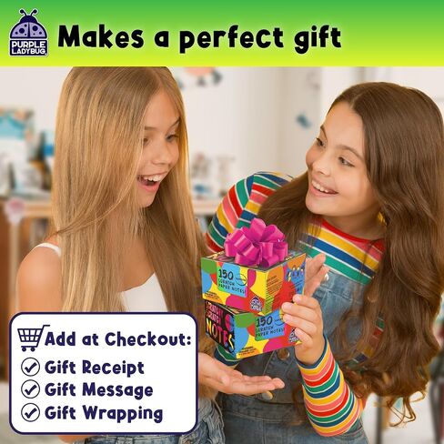 150 Rainbow Scratch Art Paper Mini Notes - Ideal Stocking Stuffers for Kids in Saudi Arabia