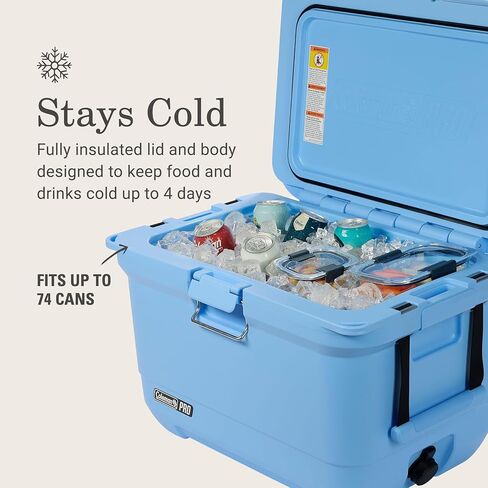 Coleman Pro 45qt Ultra-Light Premium Hard Cooler, Extra-Thick Insulation Keeps Ice up to 4 Days, 74-Can Capacity in Kuwait