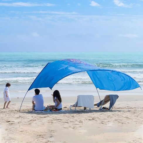 Beach Wind Shade Canopy, Shade Sun Shelter Tent for Beach, Backyard, Grassland, Park, Light Weight, Easy Set Up, 150 Sq. Ft. of Shade for 3-6 People, Regatta Manta Rays in Saudi Arabia