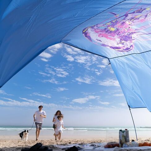 Beach Wind Shade Canopy, Shade Sun Shelter Tent for Beach, Backyard, Grassland, Park, Light Weight, Easy Set Up, 150 Sq. Ft. of Shade for 3-6 People, Regatta Manta Rays in Saudi Arabia