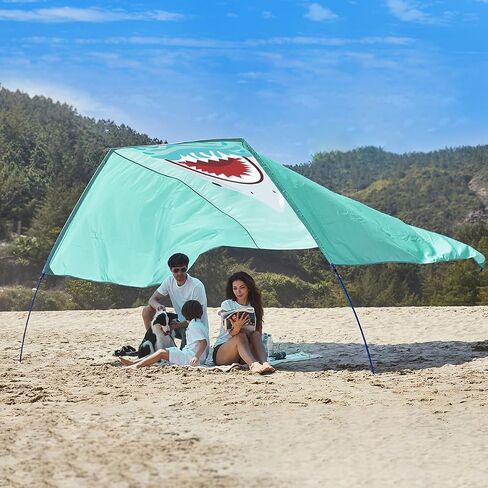 Beach Wind Shade Canopy, Shade Sun Shelter Tent for Beach, Backyard, Grassland, Park, Light Weight, Easy Set Up, 150 Sq. Ft. of Shade for 3-6 People, Regatta Manta Rays in Saudi Arabia