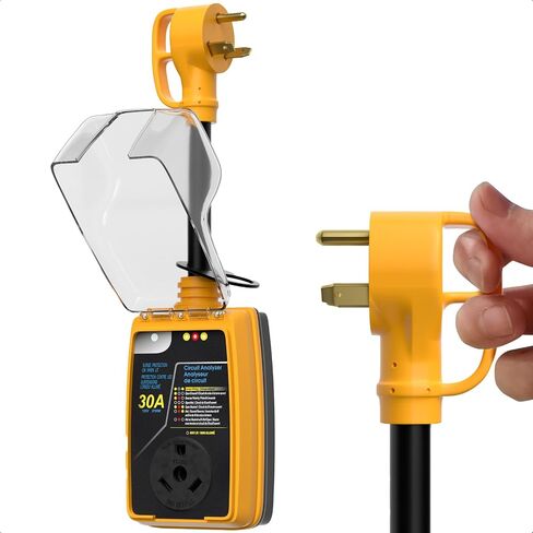 Marsflex Rv Surge Protector 30 amp Rv Circuit Analyzer, Surge Protection with Waterproof Cover, LED Display, rv Voltage Protector for Camper in Saudi Arabia